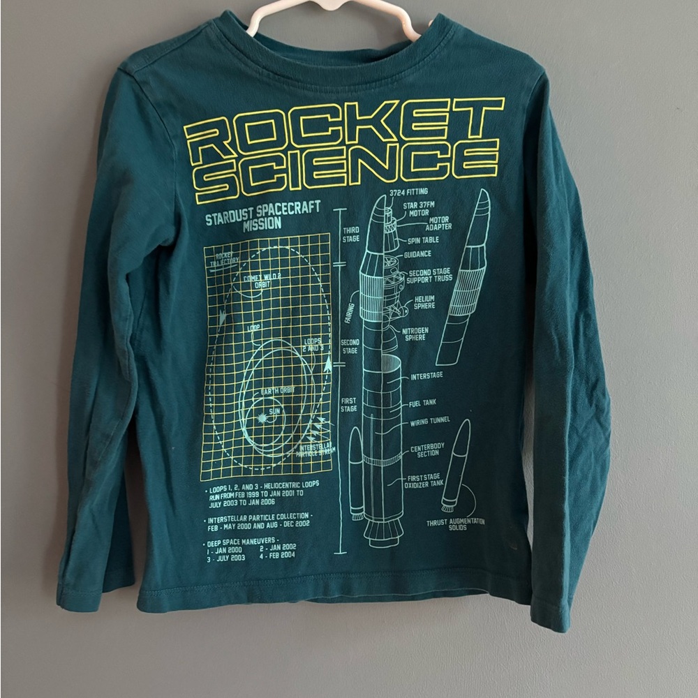 Lands End rocket science tee 5-6